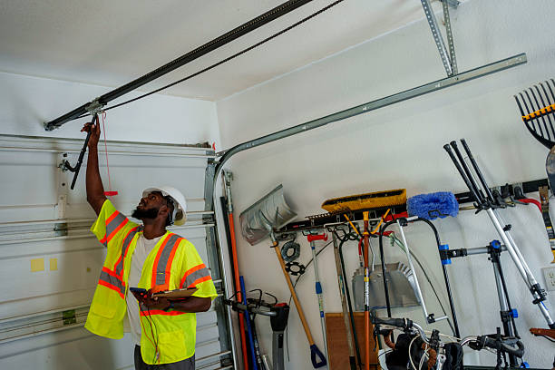 Professional Garage Door technician working in Sinton, TX